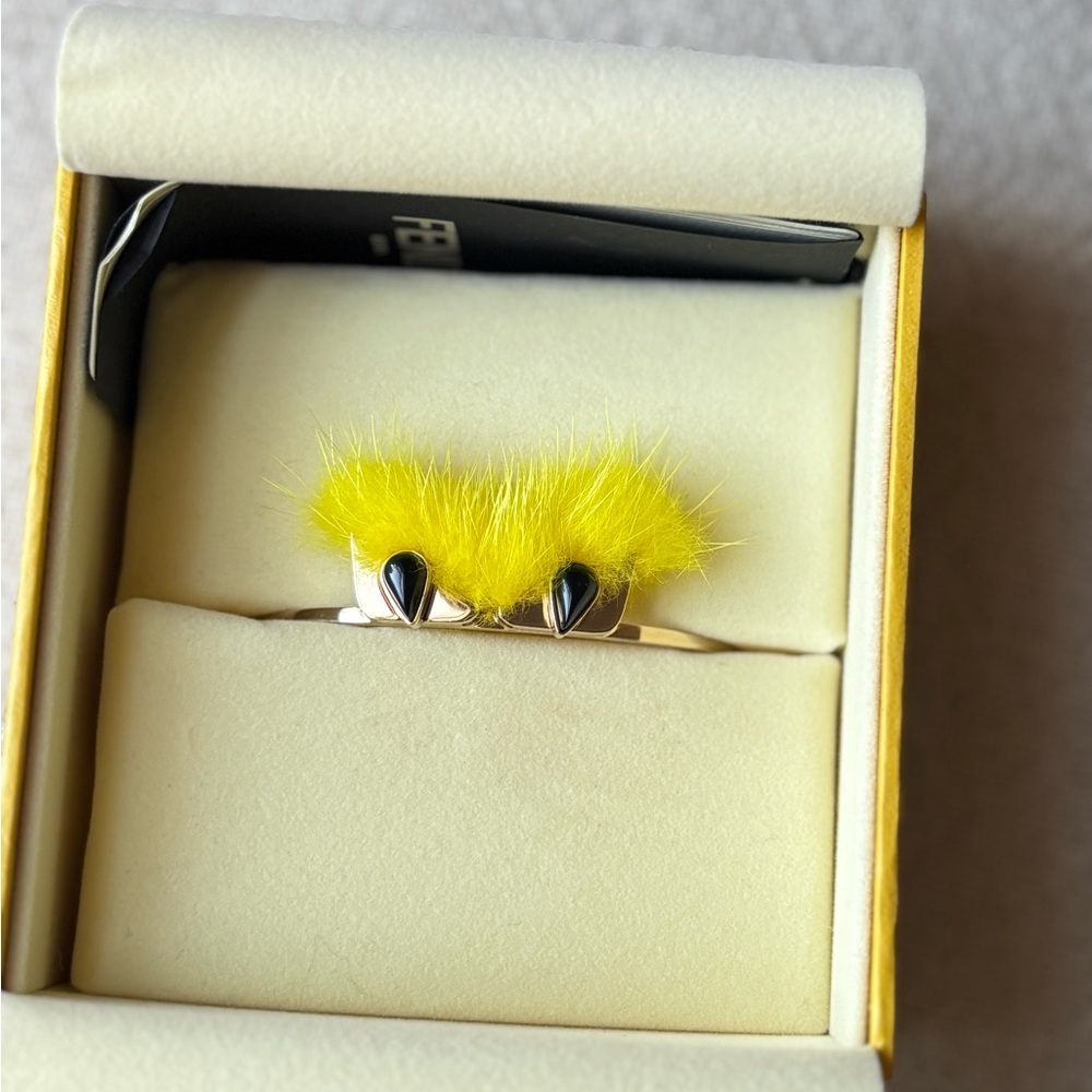 Fendi Gold and Yellow Monster Bracelet